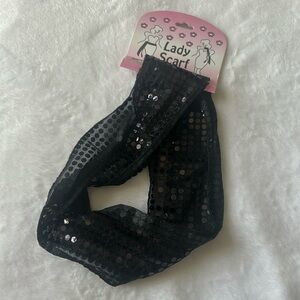 Black Sequin Scarf